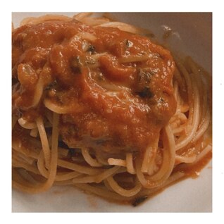 和風トマトソースのスパゲッティ